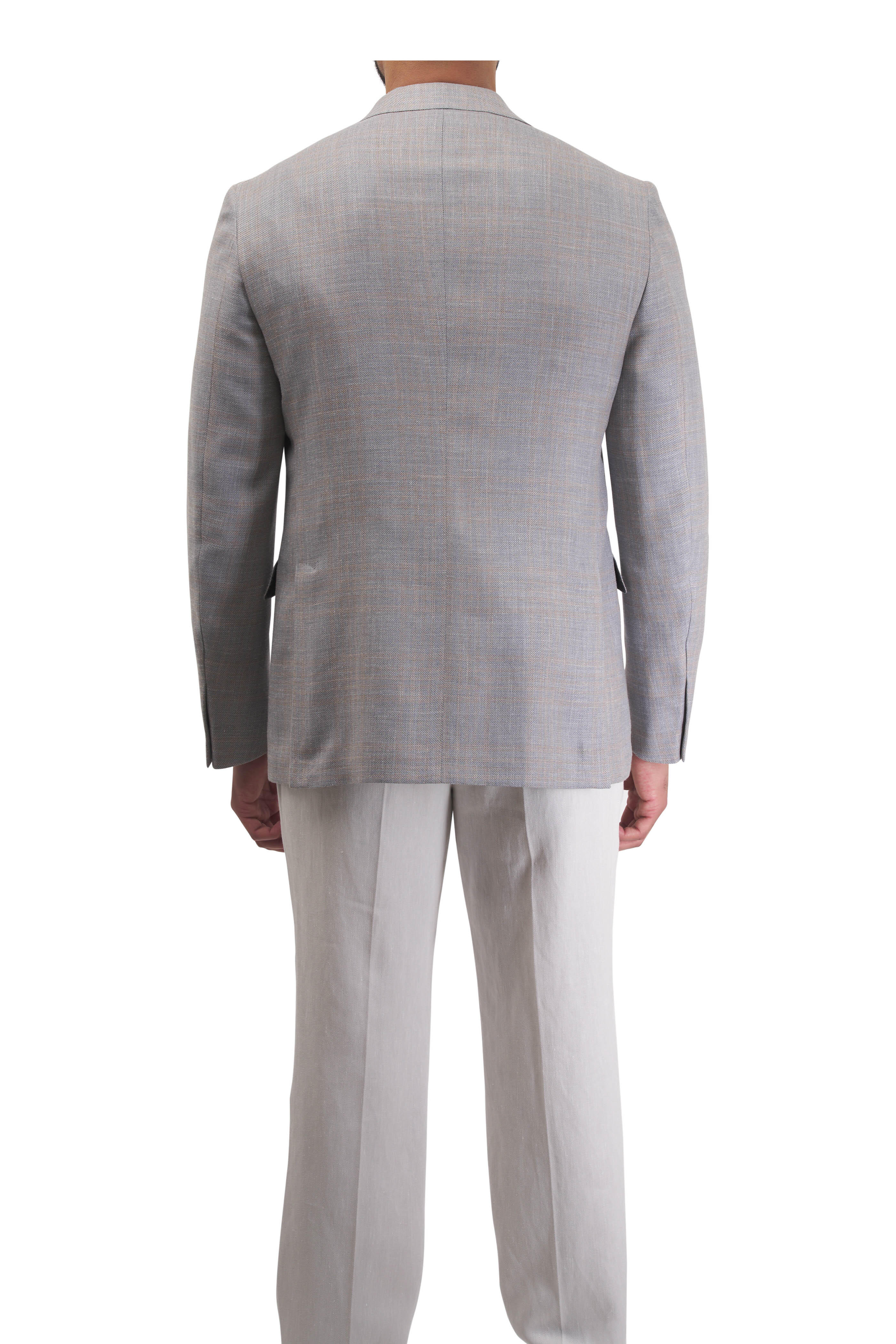 Zegna - Gray & White Textured Polo