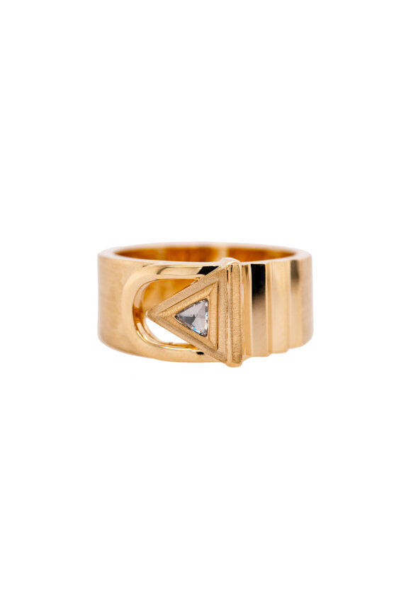 Bridget King 14k Yellow Gold Trillion Cigar Band - view 1