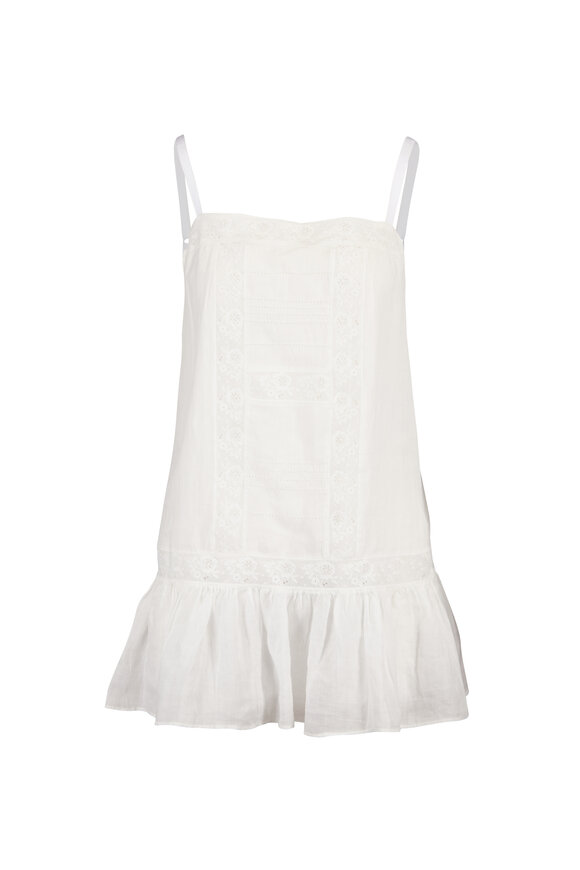 Veronica Beard Naderah White Eyelet Mini Dress - view 1