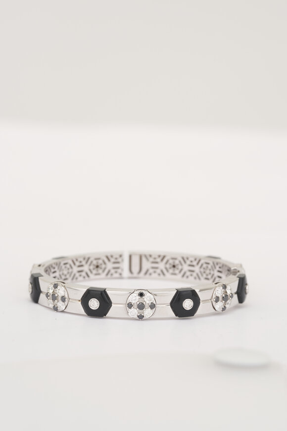 Miseno 18k White Gold Black Diamond Baia Bracelet - view 1