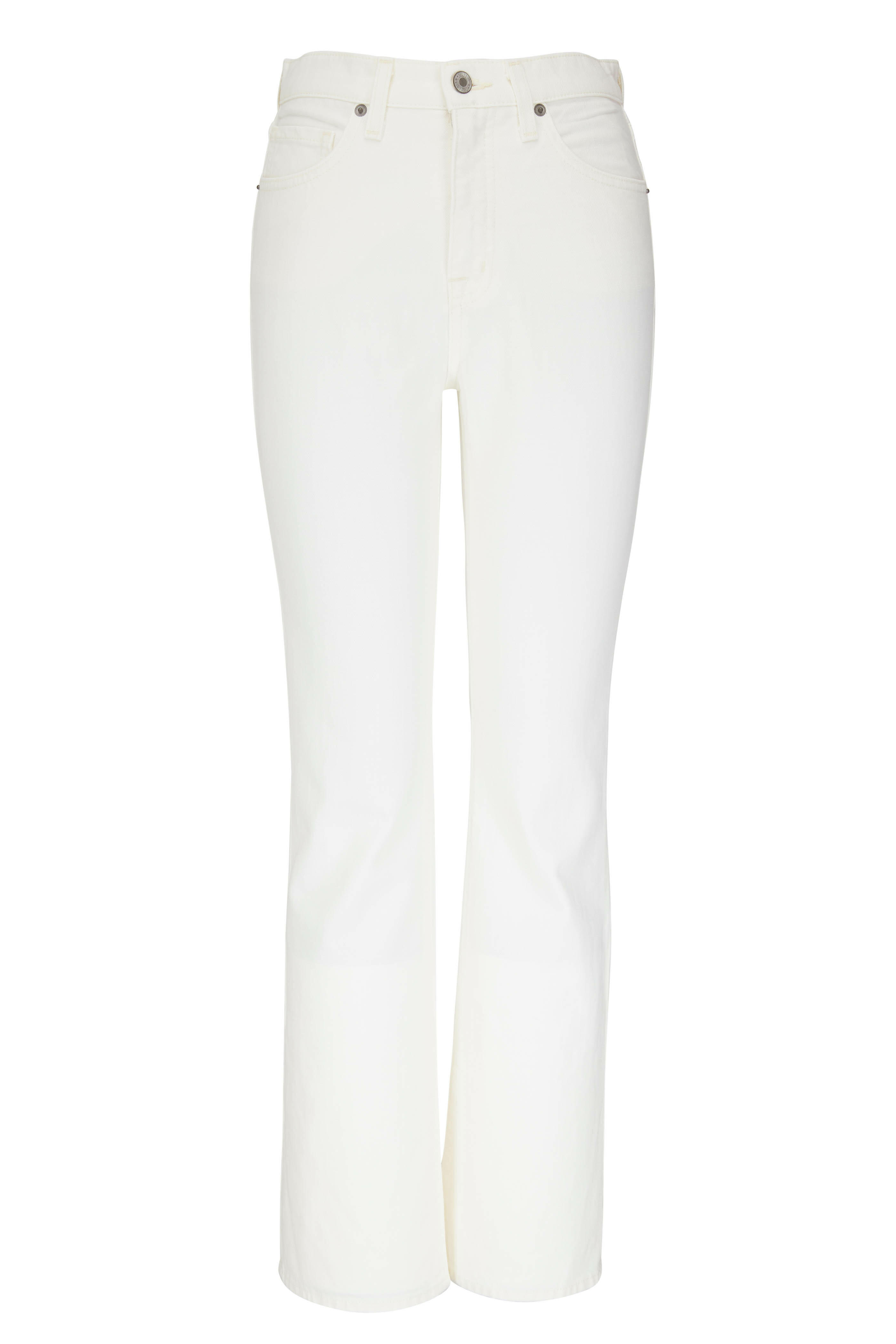 Nili Lotan - Cream Wash Boot Cut Jean