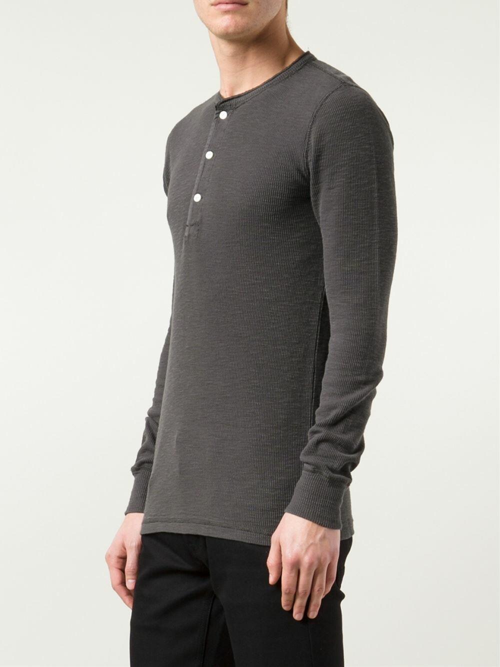 【RRL】 Henley long-sleevedTシャツ RRL - Cotton henley shirt RRL