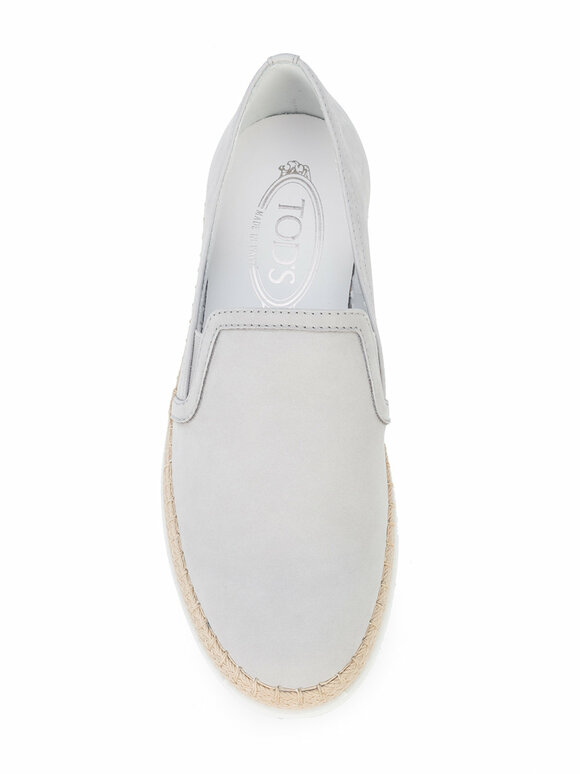 Tod's - Gomma Light Gray Suede Espadrille Sneaker