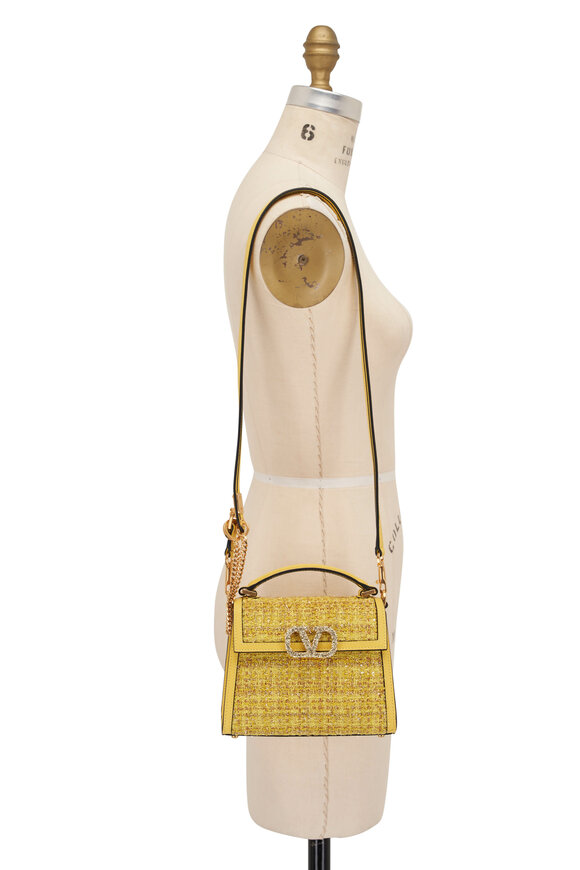 Valentino Garavani - VSling Mini Yellow & Topaz Boucle Top Handle Bag 