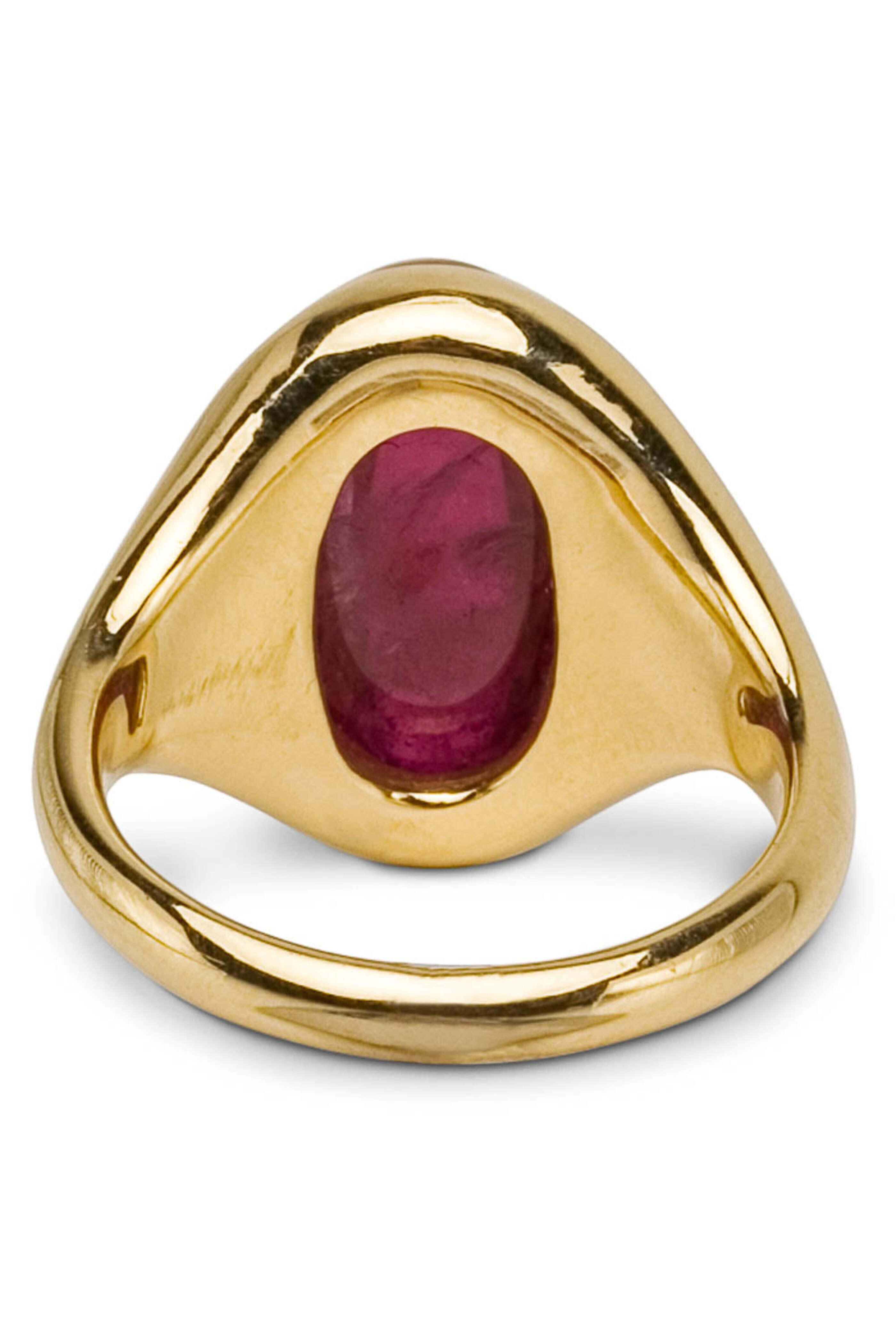 Eclat - Gold Cabochon Ruby Ring