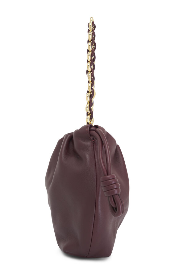 Loewe - Mini Flamenco Dark Burgundy Leather Chain Bag