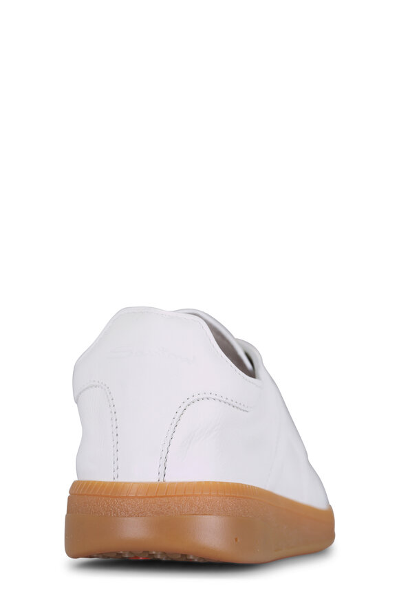 Santoni Oly White Leather Sneaker - view 3