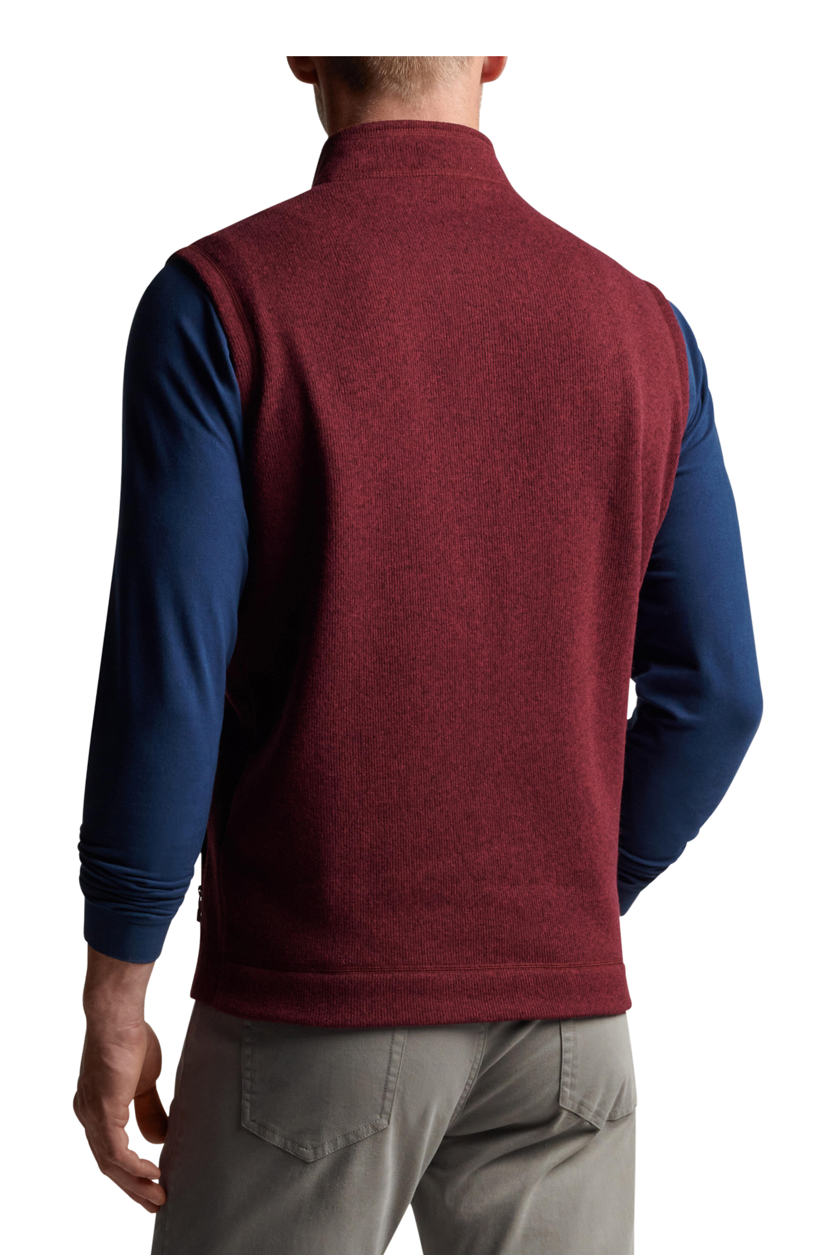 Peter Millar - Crown Claret Sweater Fleece Vest | Mitchell Stores
