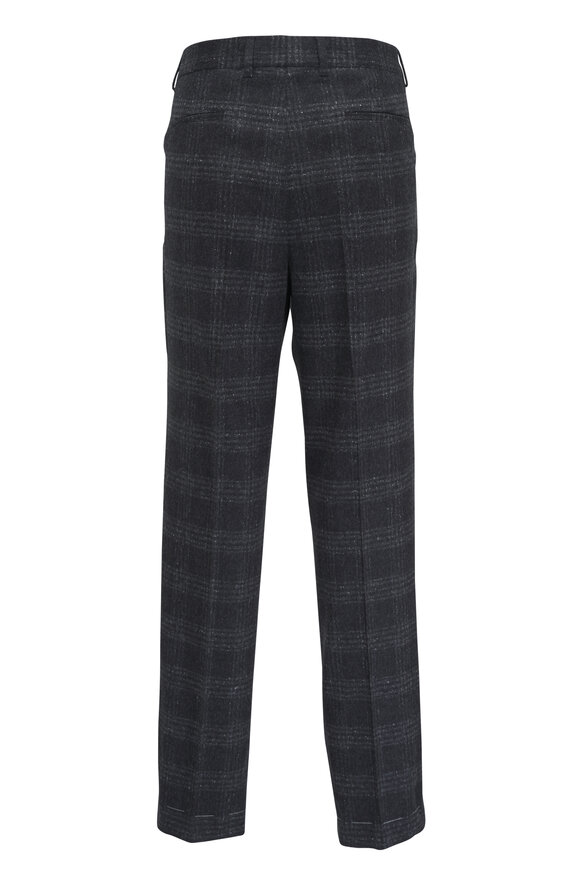 Brunello Cucinelli - Charcoal Plaid Leisure Silk & Wool Suit 