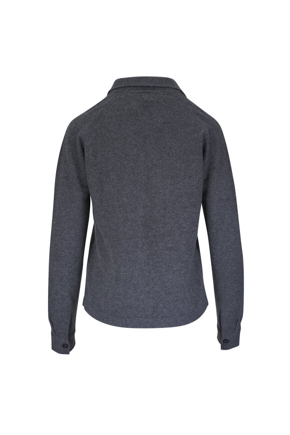 Totême Dark Gray Mélange Cashmere Cardigan - view 3