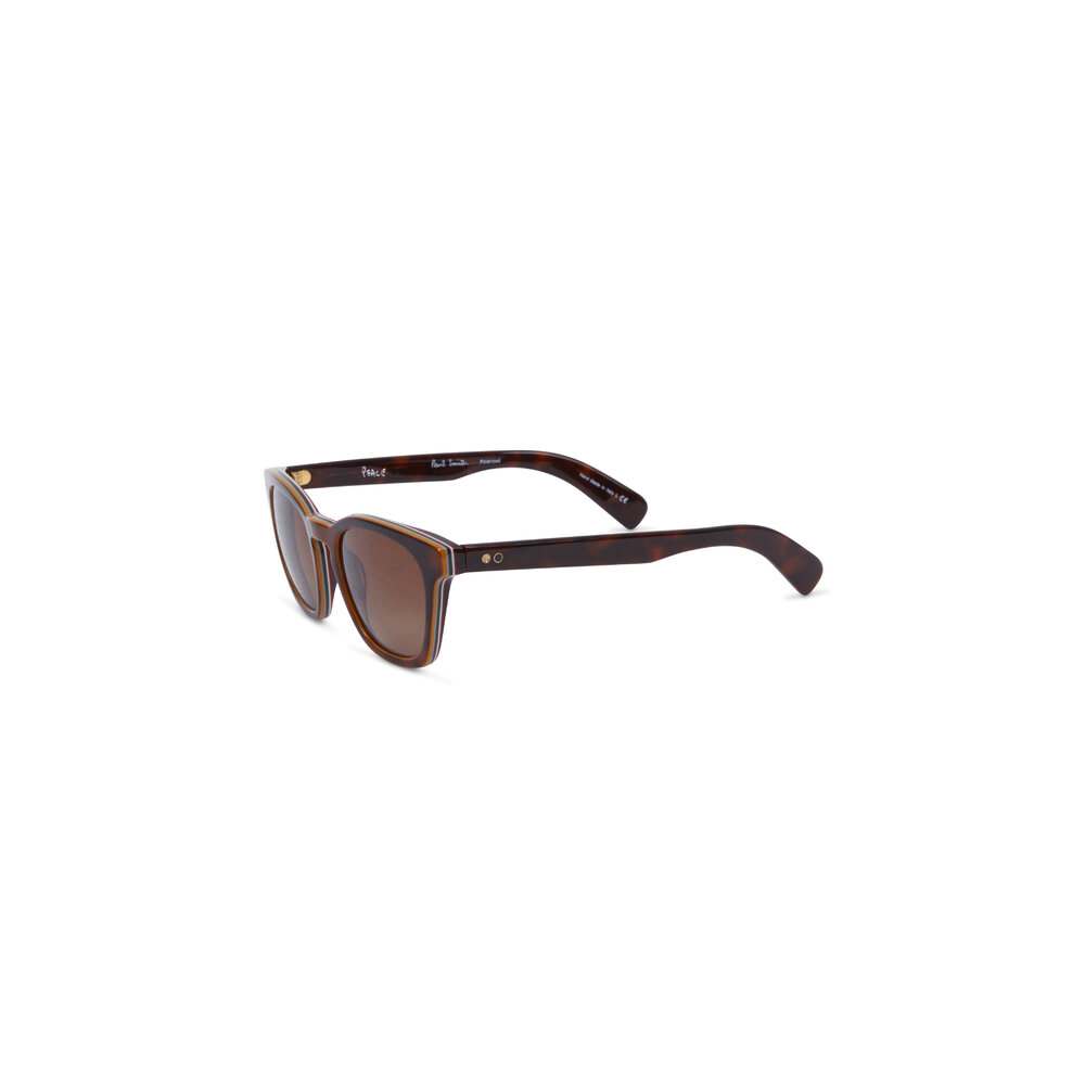 Paul Smith Rockley Brown Polarized Wayfarer Sunglasses