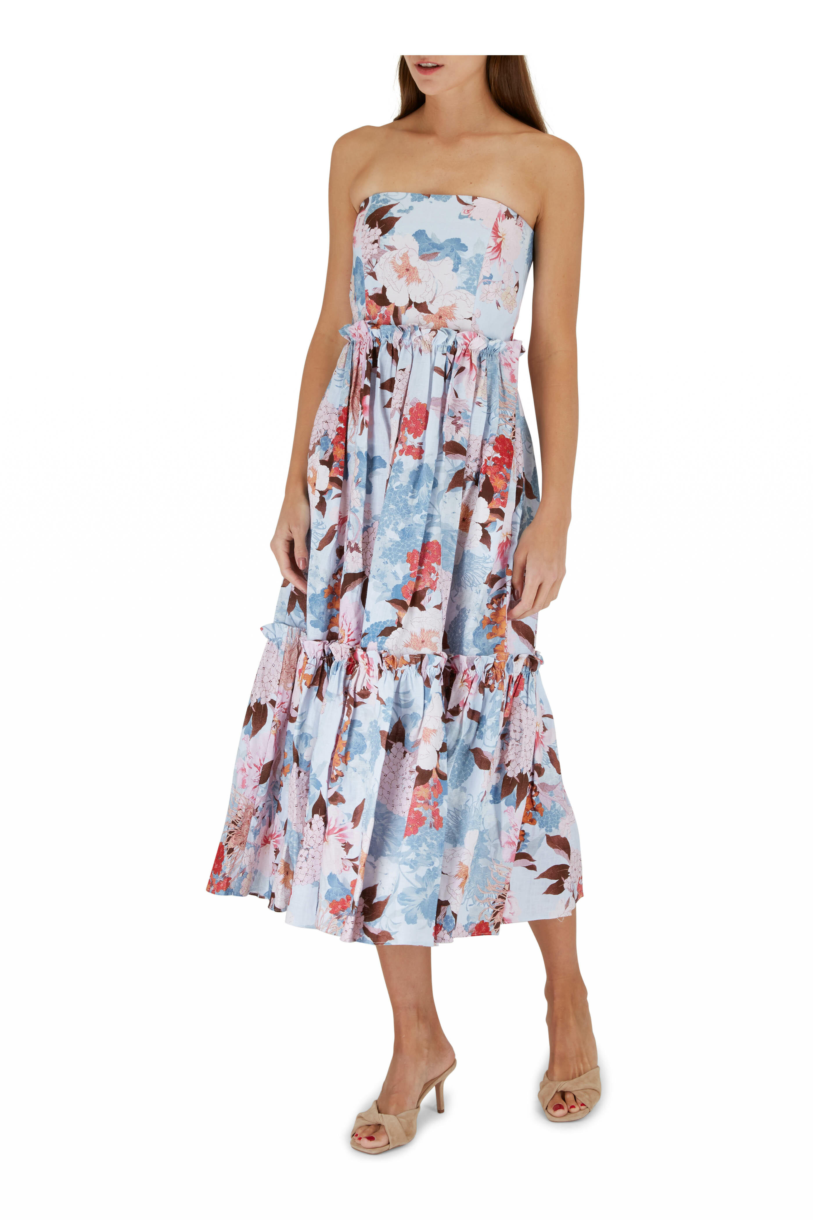 Cara Cara - Torres Japanese Floral Strapless Dress