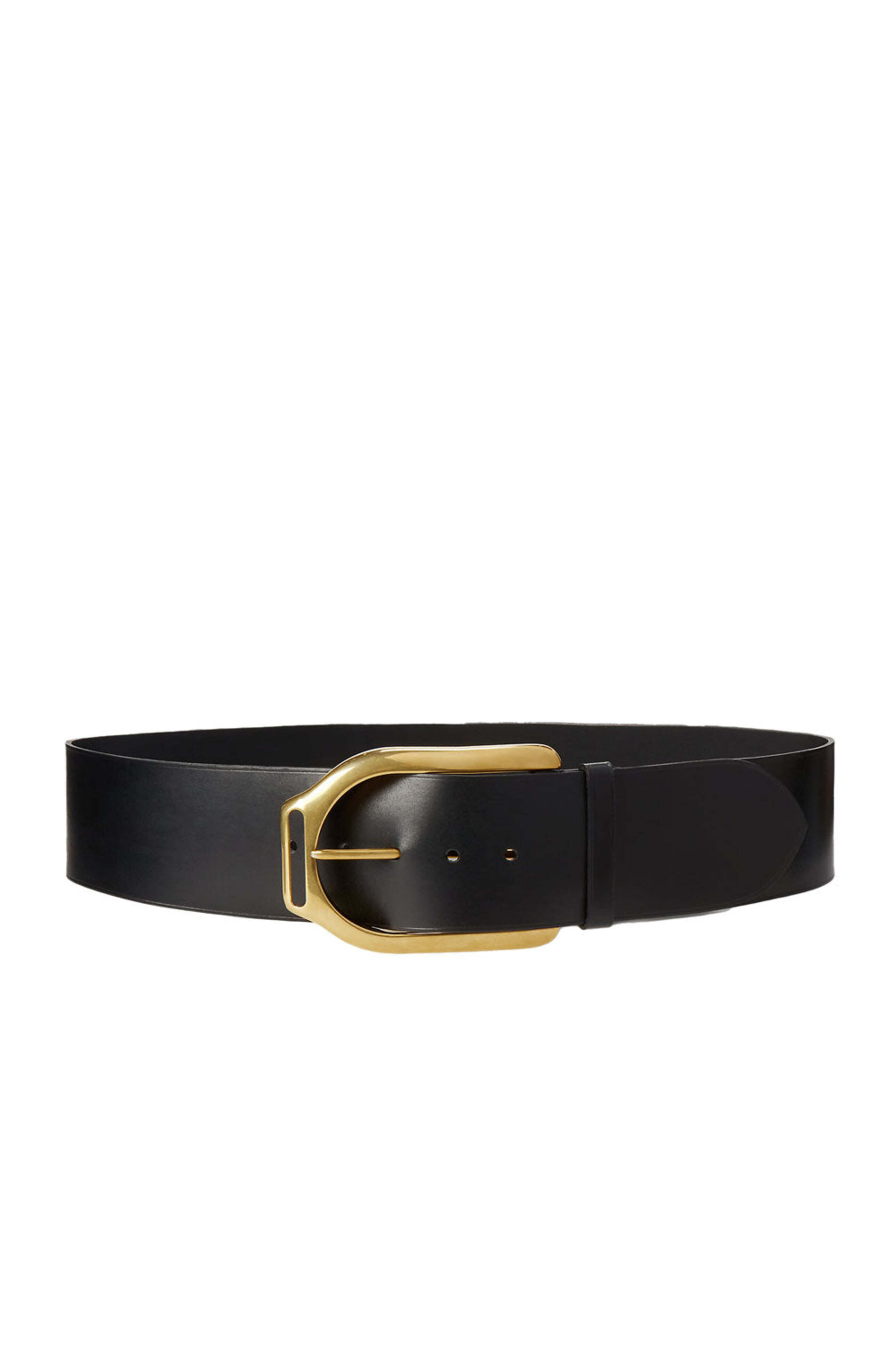 Ralph Lauren - Vachetta Leather Welington Belt in Black