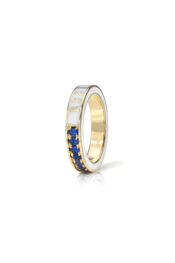 Dru 14k Yellow Gold Sapphire "Begin Again" Ring - view 4