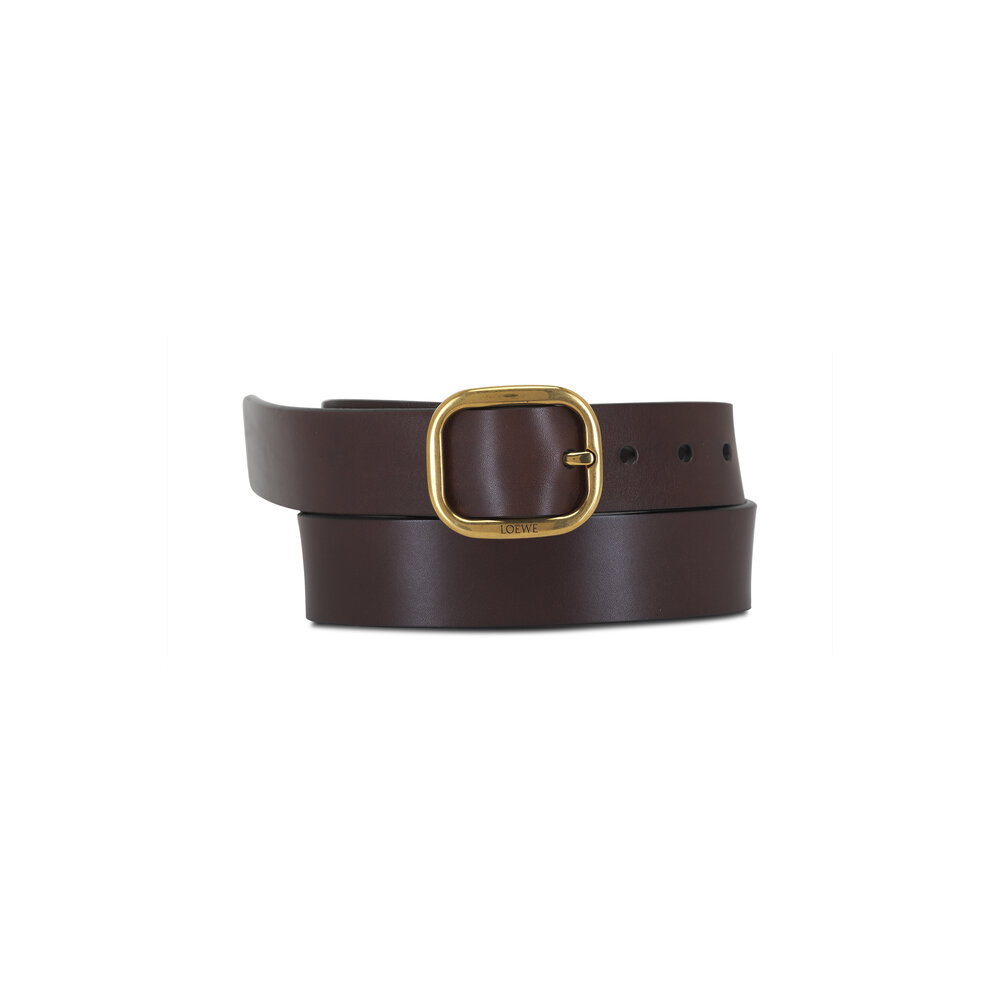 ベルト Loewe Dark brown leather belt Leather belt in brown - Loewe | Mytheresa