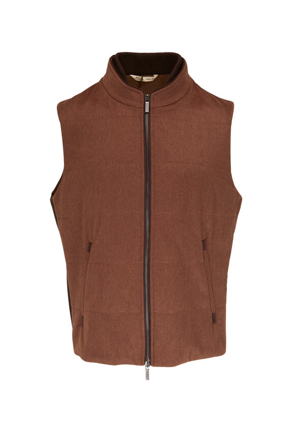 Maurizio Baldassari Cinnamon Cashmere Vest - view 1