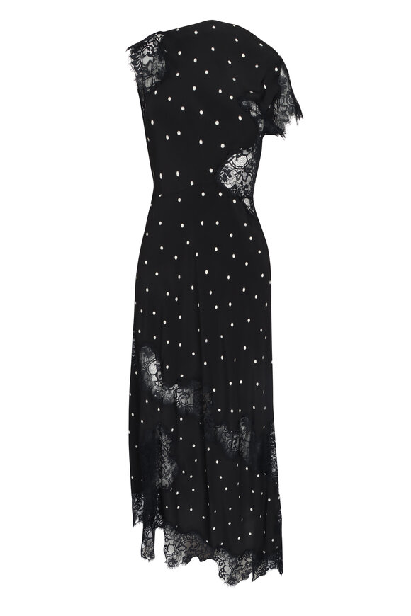 A.L.C. Alessia Black & Cream Polka Dot Dress