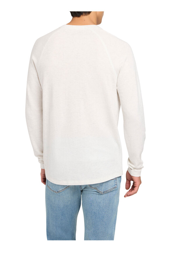 Faherty Brand Ivory Heather Long Sleeve Cloud Henley - view 3