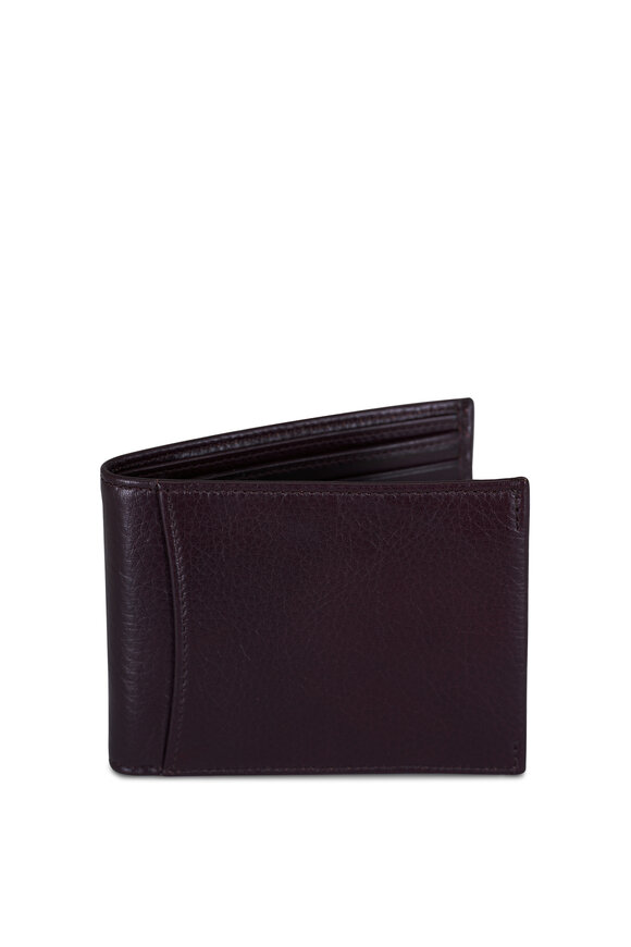 Bosca Maroon Soft Leather Bi-Fold Wallet