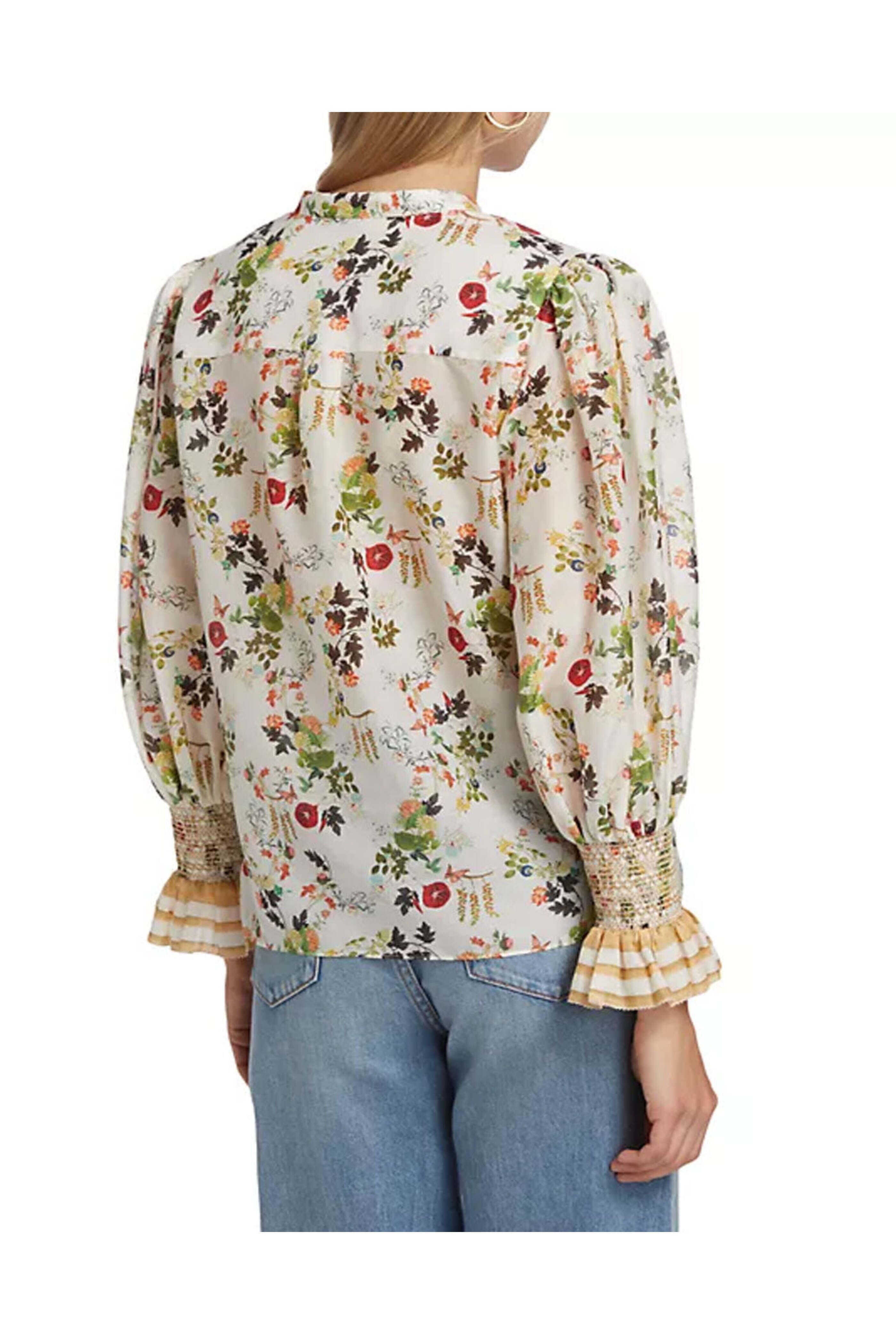 Alice & Olivia - Blush Kiss Ilan Button Front Blouse