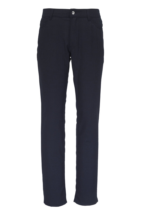Peter Millar Navy Blue Wool Alpine Five-Pocket Pant - view 1
