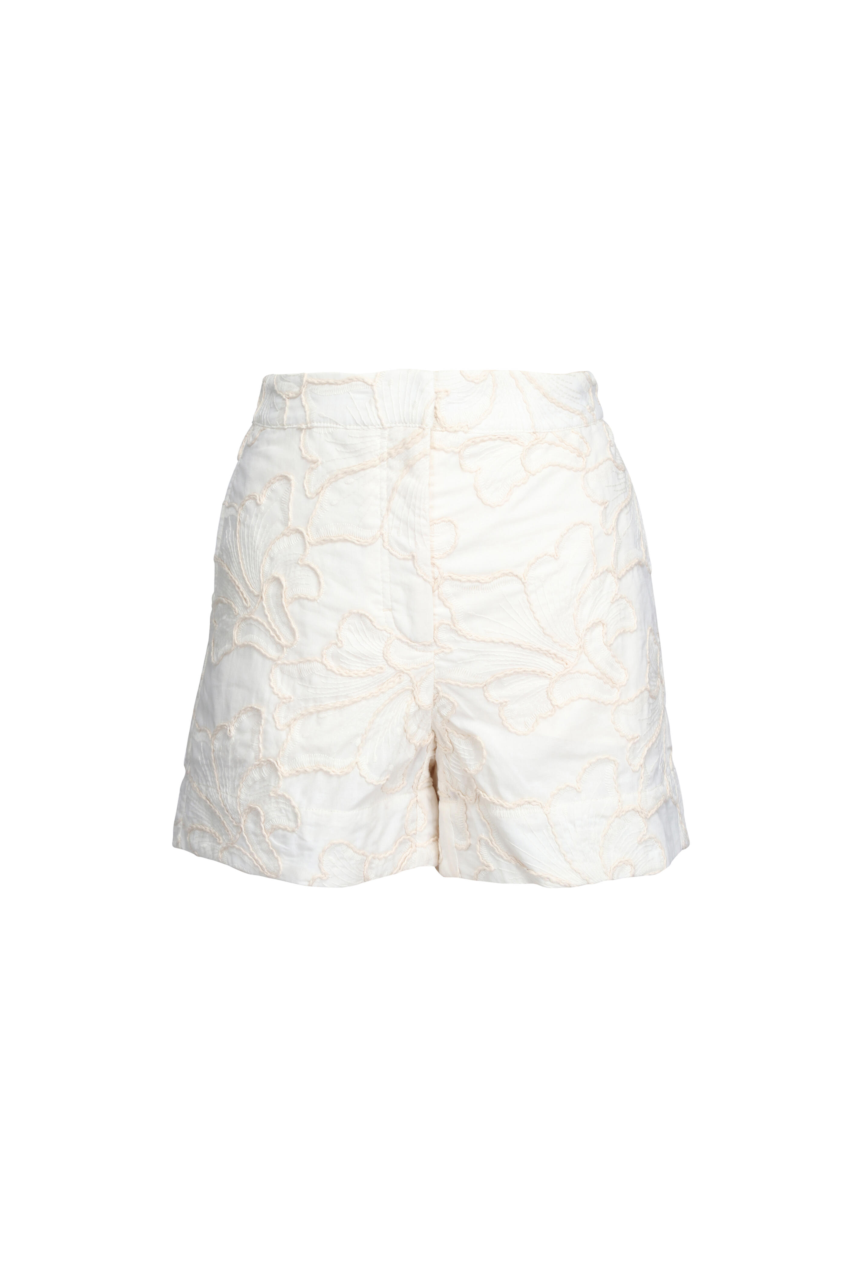 Brochu Walker - Kaia Ecru Embroidered Shorts