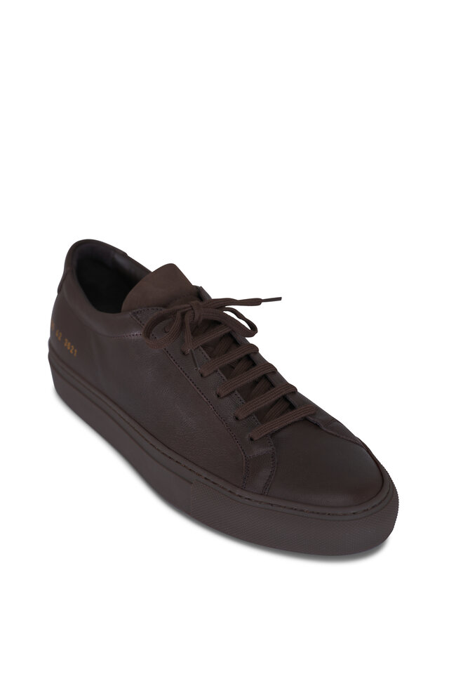 靴 Common Projects Achilles Low Black Common Projects - Achilles Black Leather Low Top Sneaker