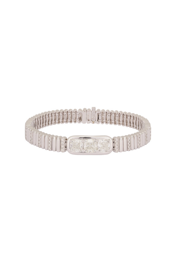 Sutra 18k White Gold Diamond Bracelet - view 1