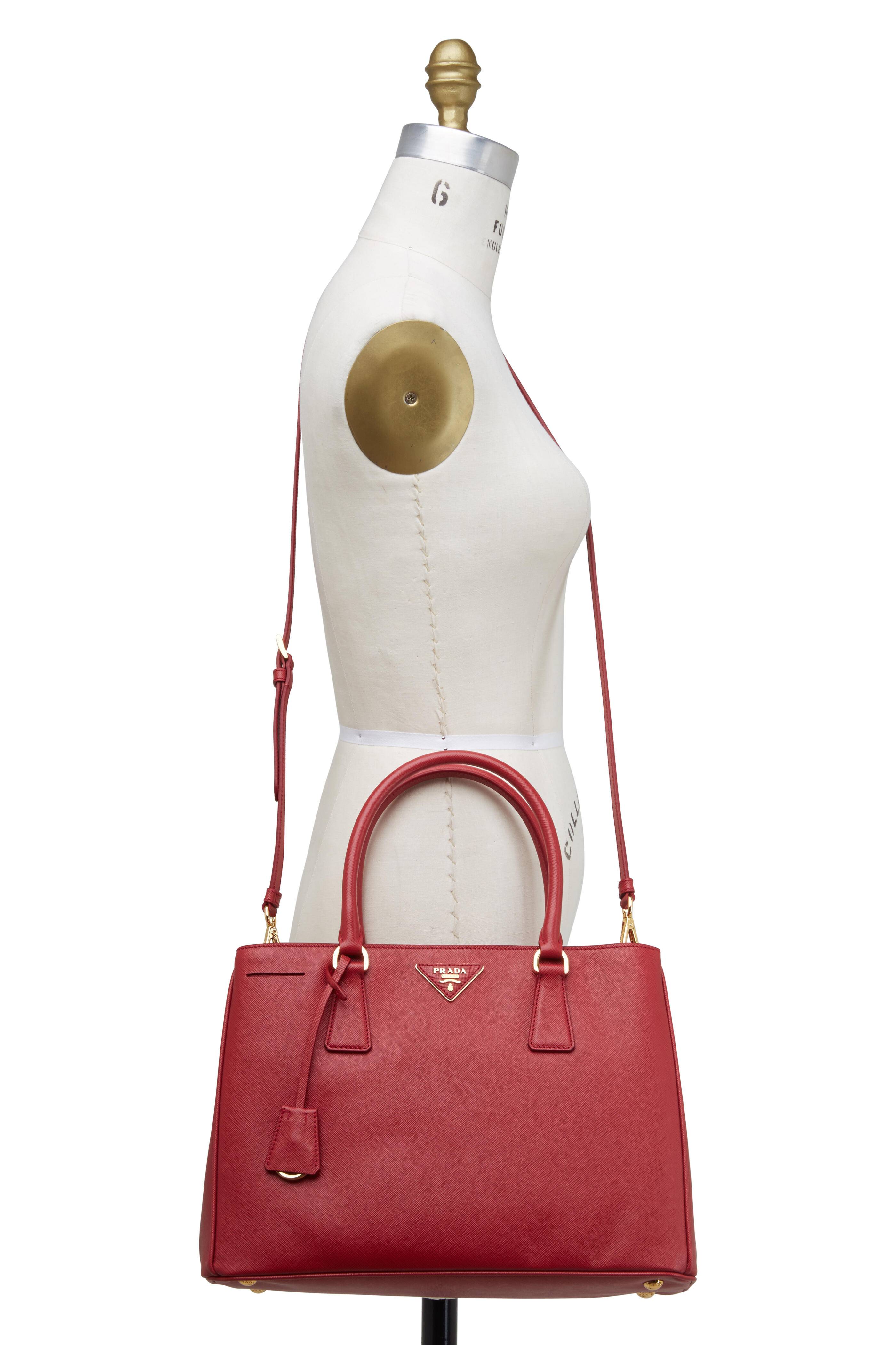 Prada - Red Saffiano Leather Small Tote