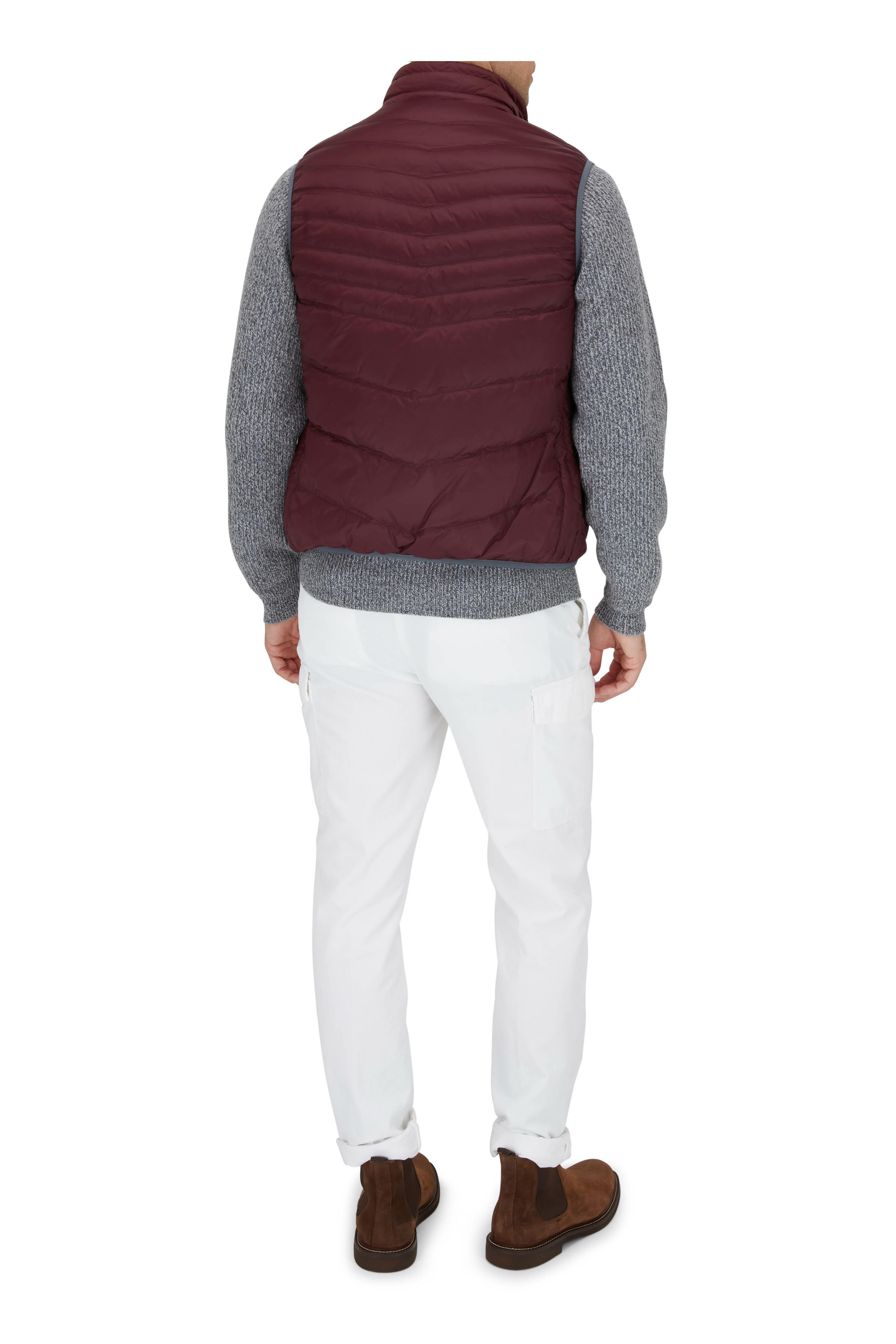 Burgundy on sale quilted vest