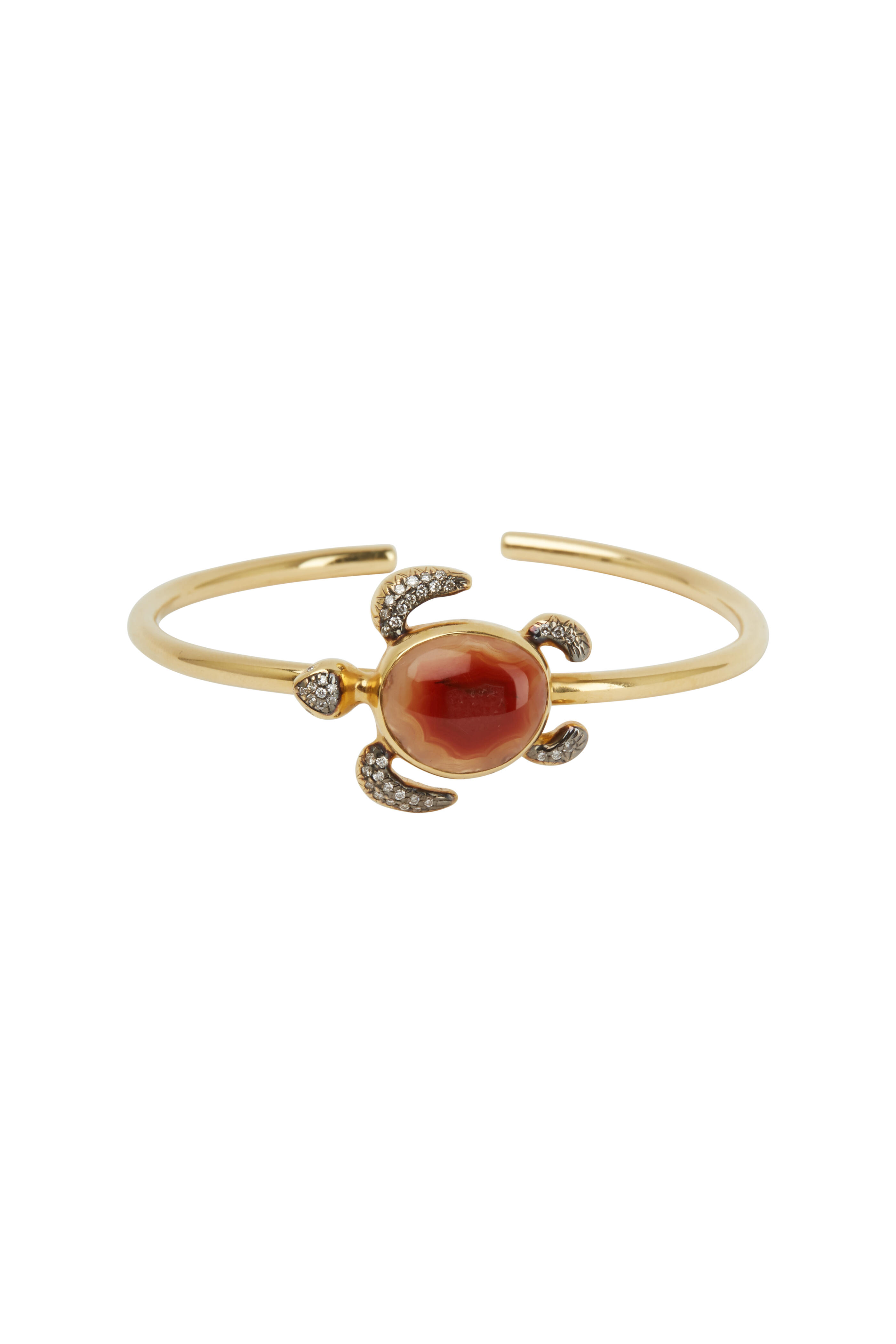 Kimberly McDonald - Yellow Gold Agate Diamond Sea Turtle Bracelet