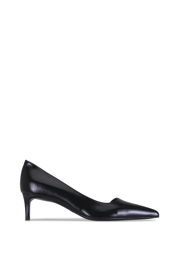 Khaite Jett D'Orsay Black Leather Pump, 45mm - view 3