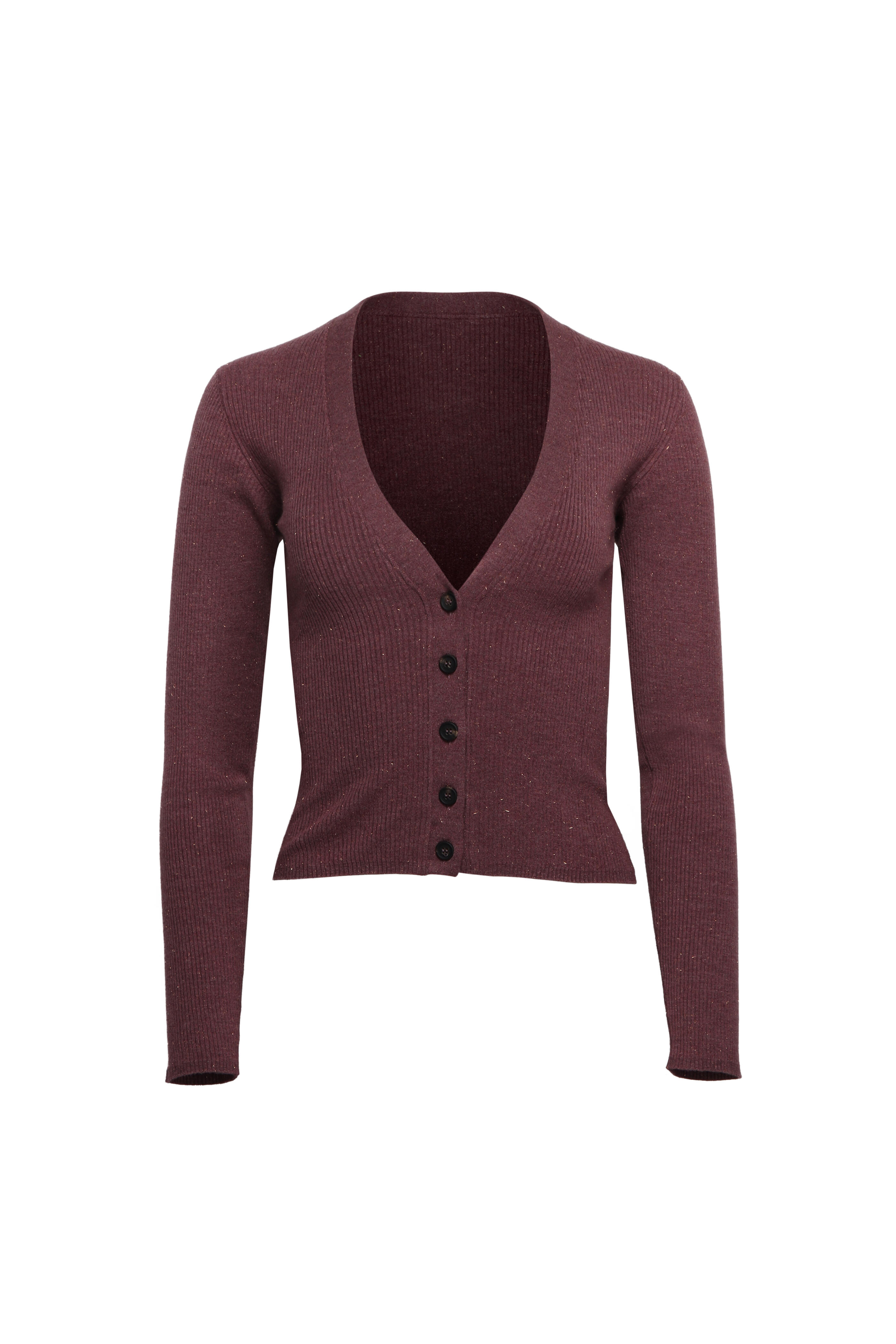 Brunello Cucinelli - Mauve Cashmere Lurex Cardigan