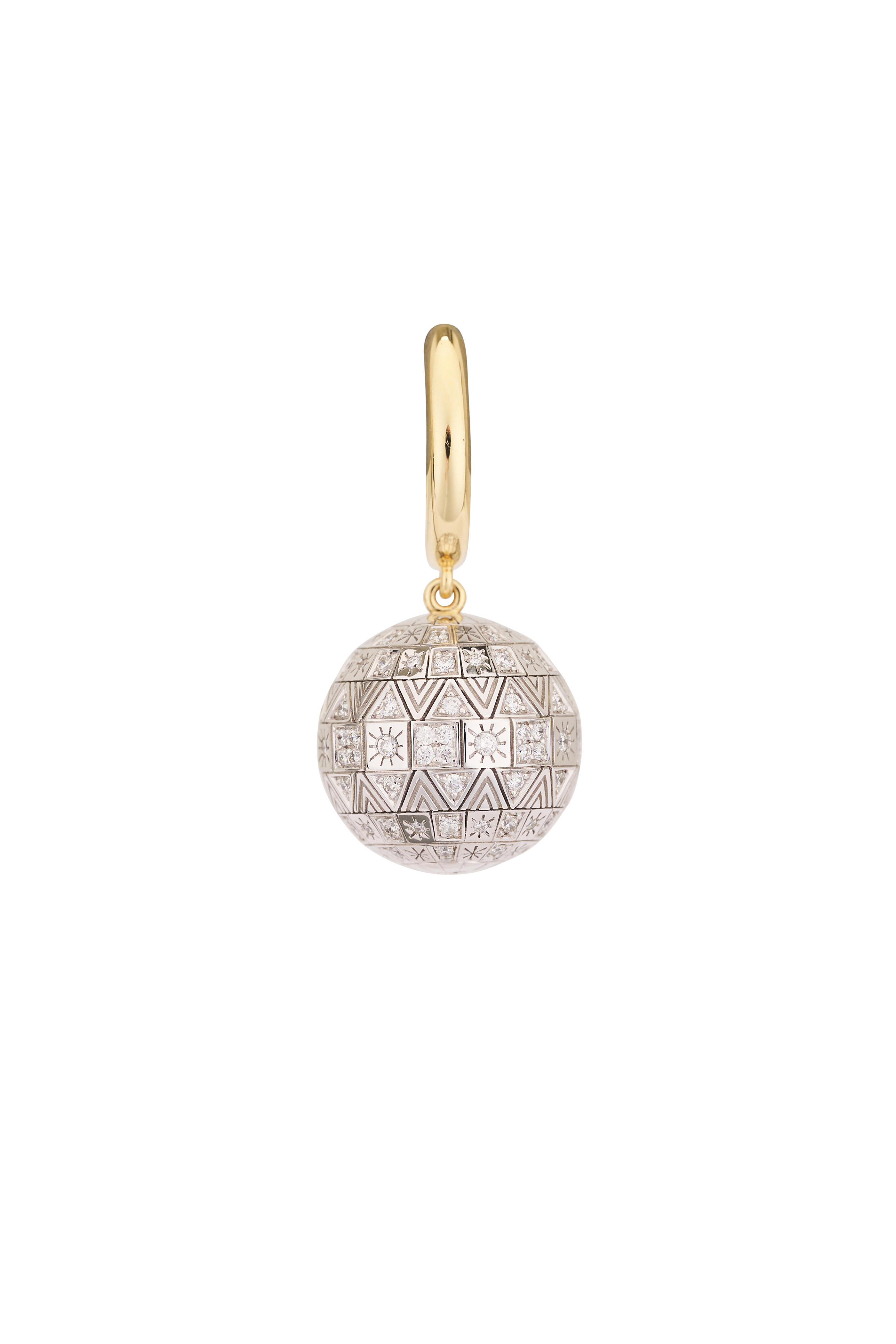 Harwell Godfrey - Disco Ball Huggie Earrings