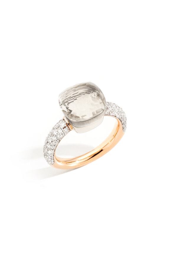 Pomellato 18k Gold White Topaz Ring
