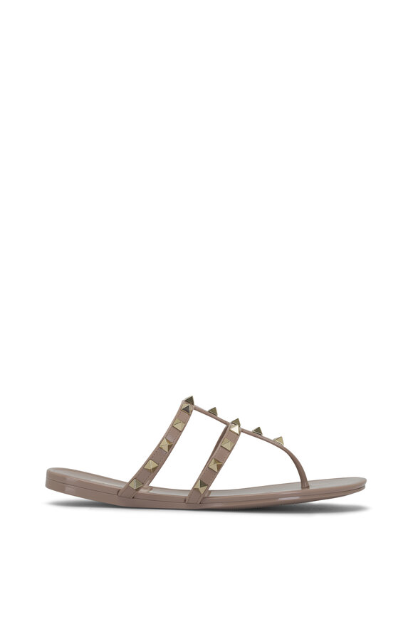 Valentino Garavani - Poudre Rockstud Flat Sandal