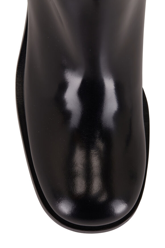 Prada - Black Leather & Nylon Tall Boot, 55mm