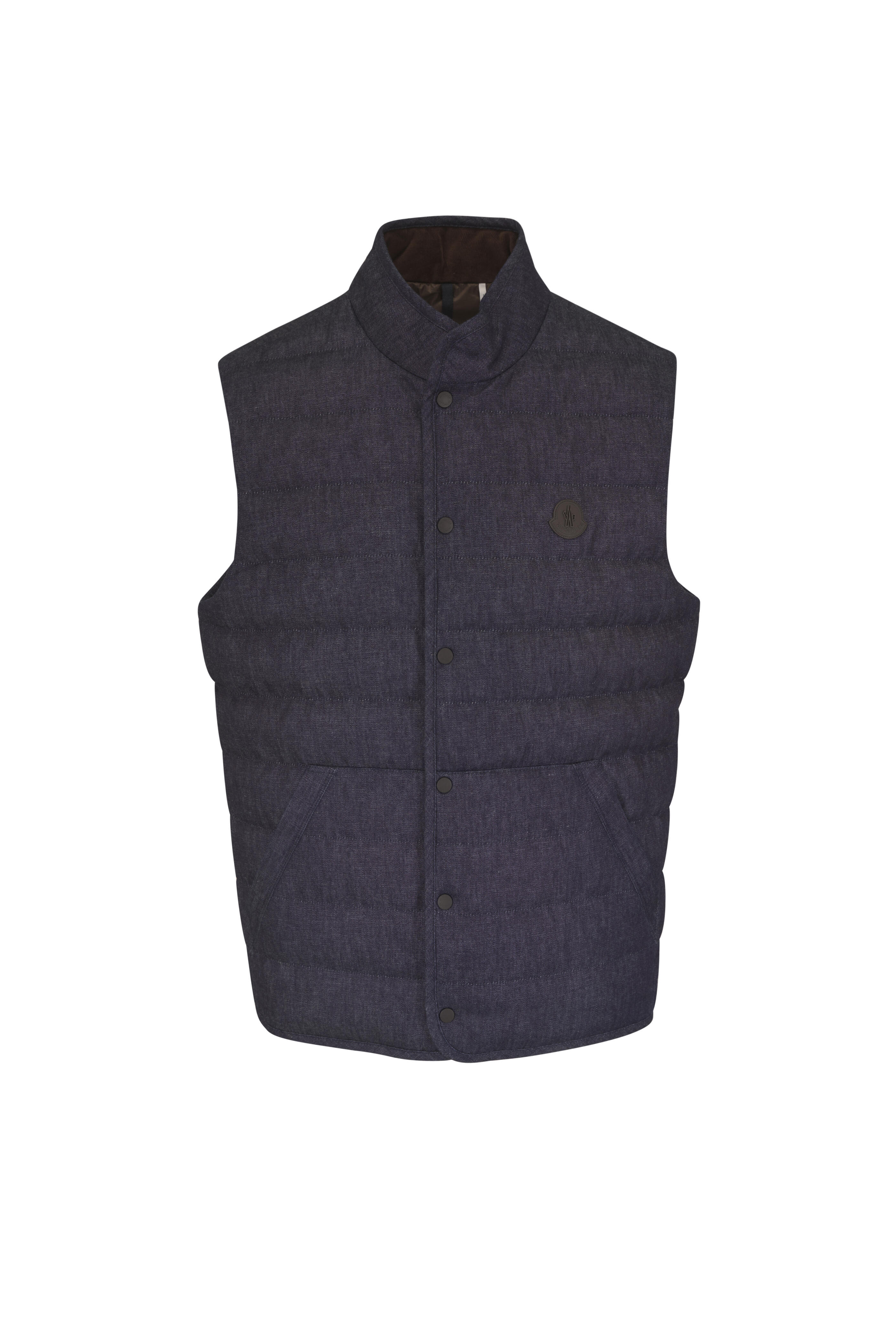 Moncler - Liorane Blue Denim Down Vest - view 1