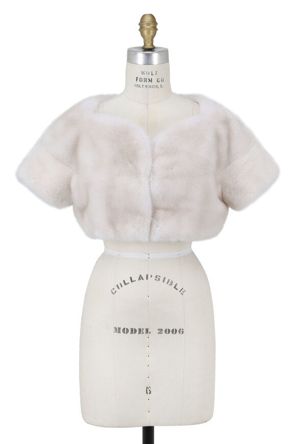 Oscar de la Renta Furs - Pearl Dyed Mink Fur Bolero