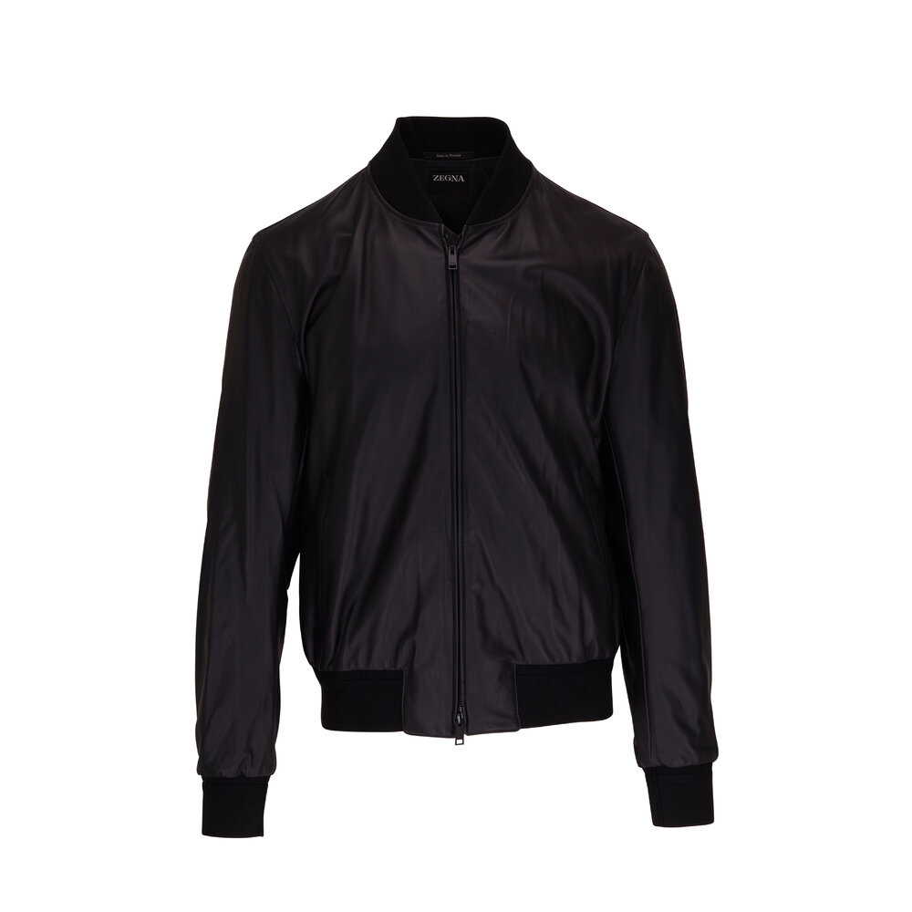 ZEGNA ボンバージャケット サイズ46 ブラック - メルカリ