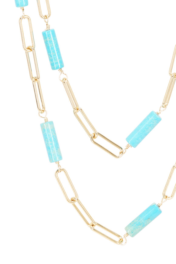 Cristina V. Turquoise Long Log Necklace - view 2