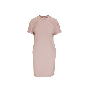 Brunello Cucinelli - Pink Short Sleeve T-Shirt Dress