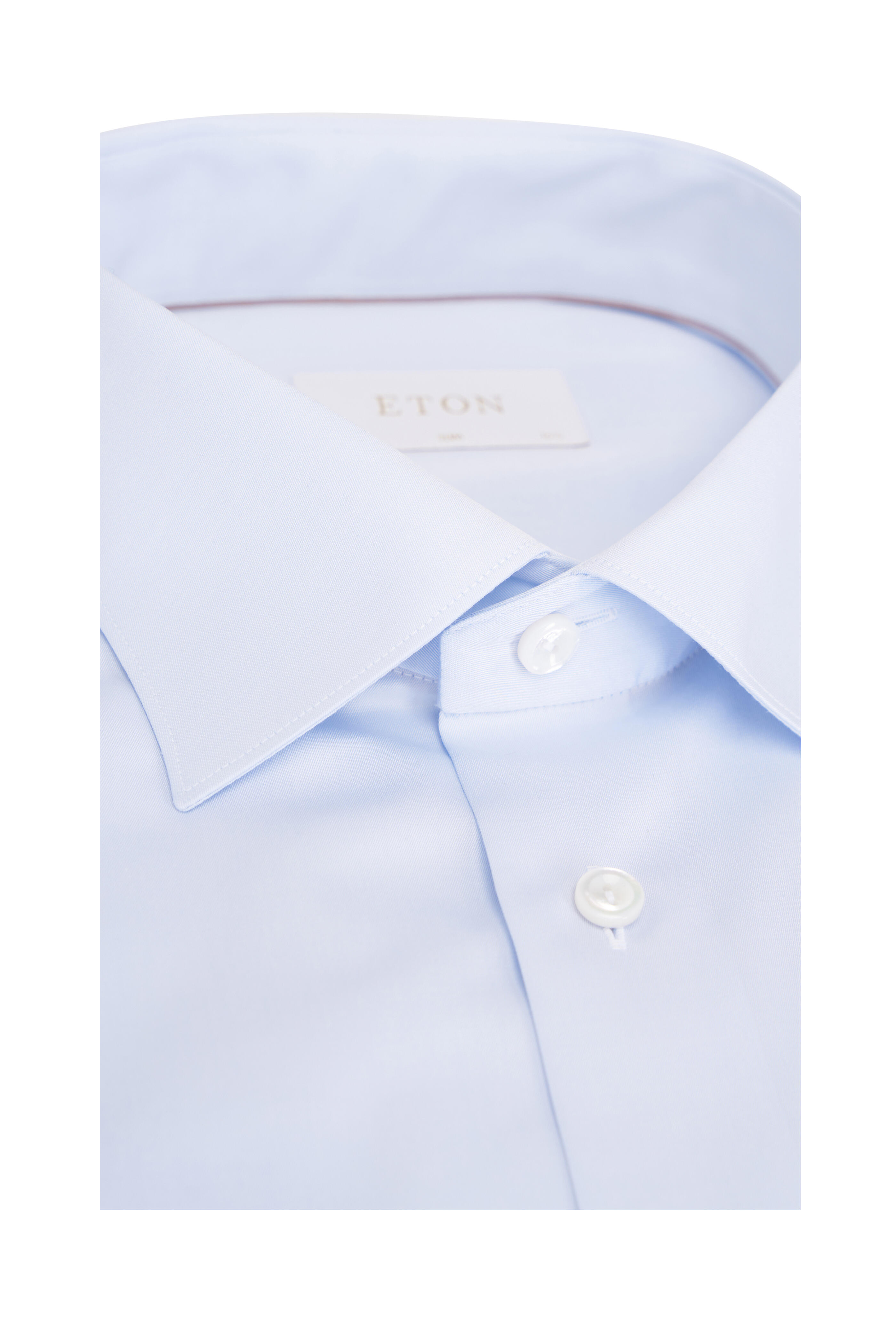 Eton - Elevated Blue Solid Cotton Twill Dress Shirt