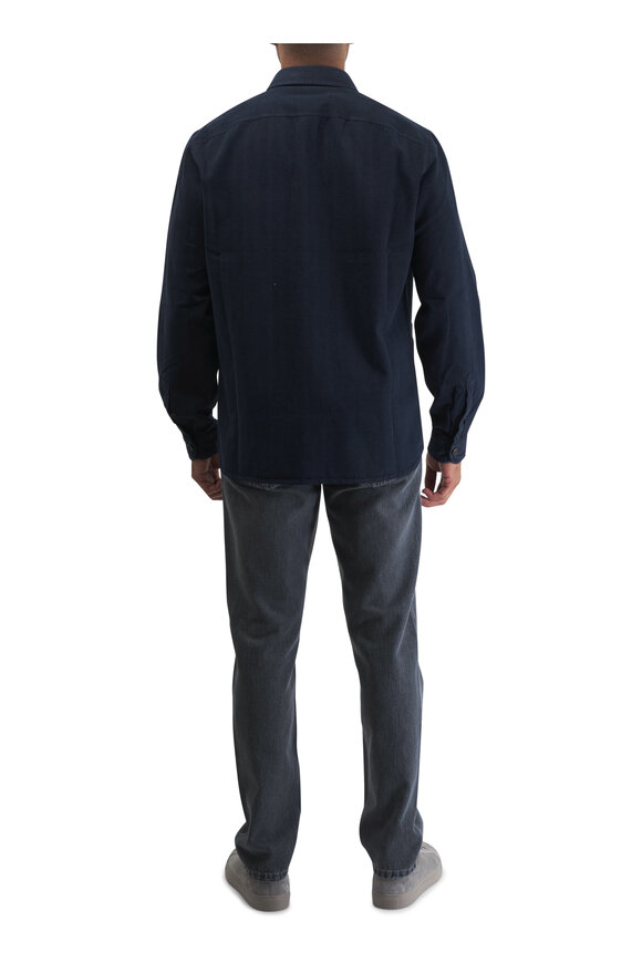 Isaia - Indigo Cotton & Cashmere Overshirt 