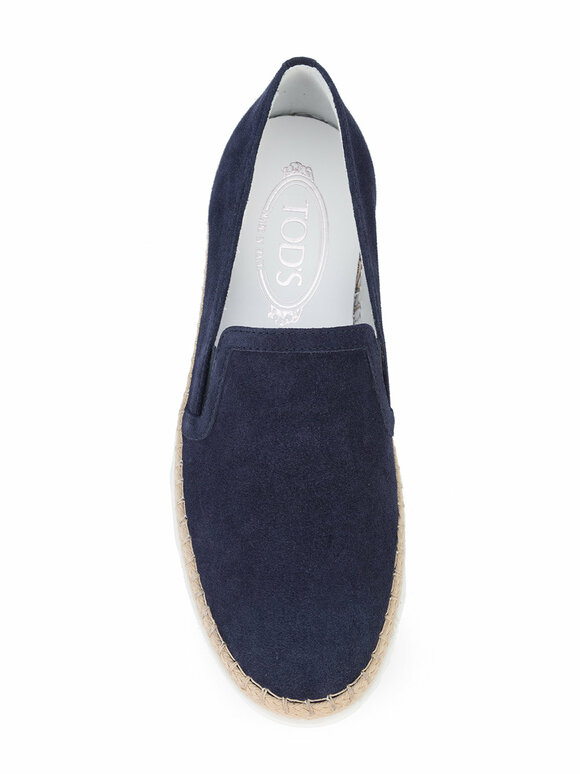 Tod's - Gomma Navy Blue Suede Espadrille Sneaker