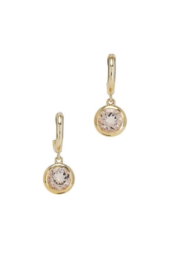 Marlo Laz Medium Gemma Morganite Dangle Earrings