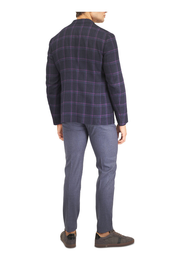 Marco Pescarolo Nerano Denim Blue Flannel Five Pocket Pant - view 4