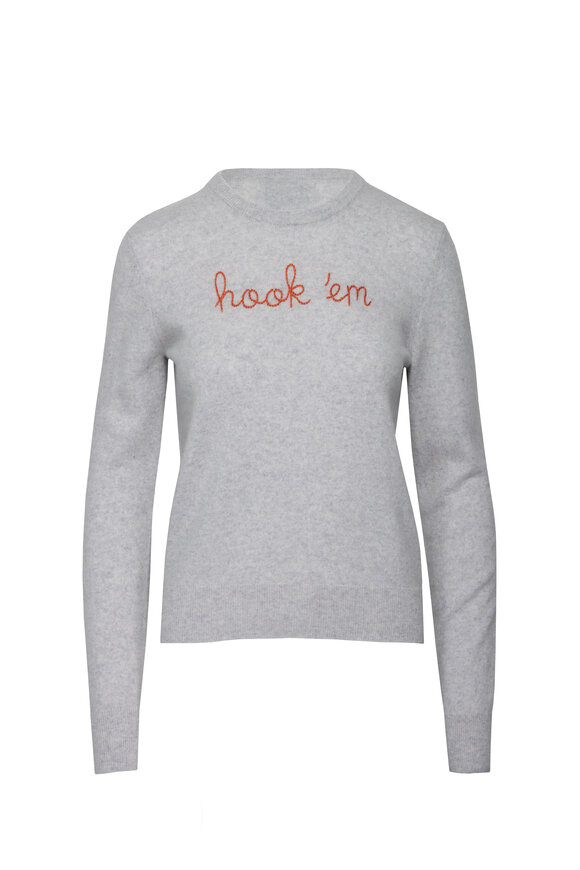Lingua Franca Hook Em Grey Crewneck Sweater