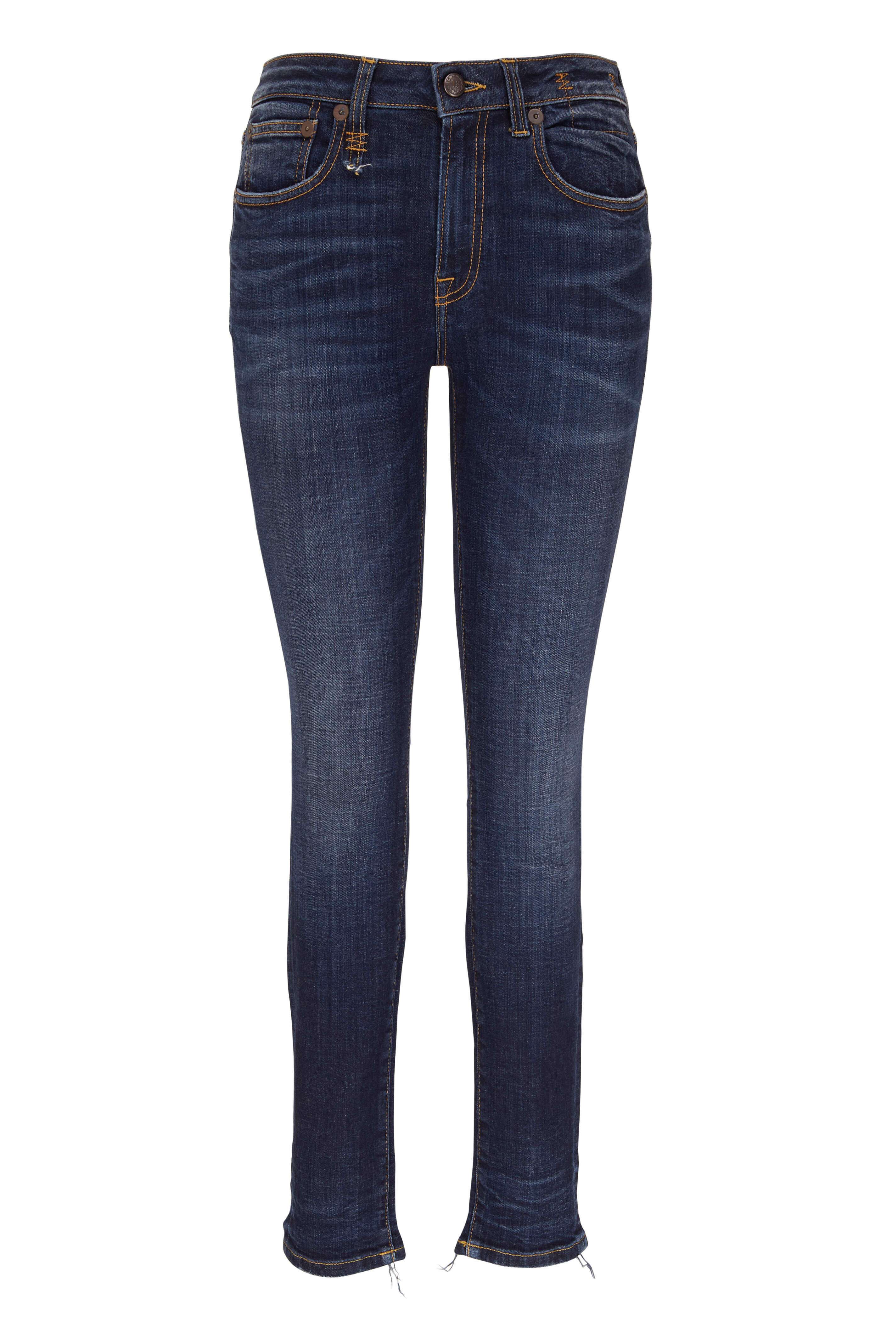 R13 - Alison Howell Indigo With Cut Out Back Hem Jean