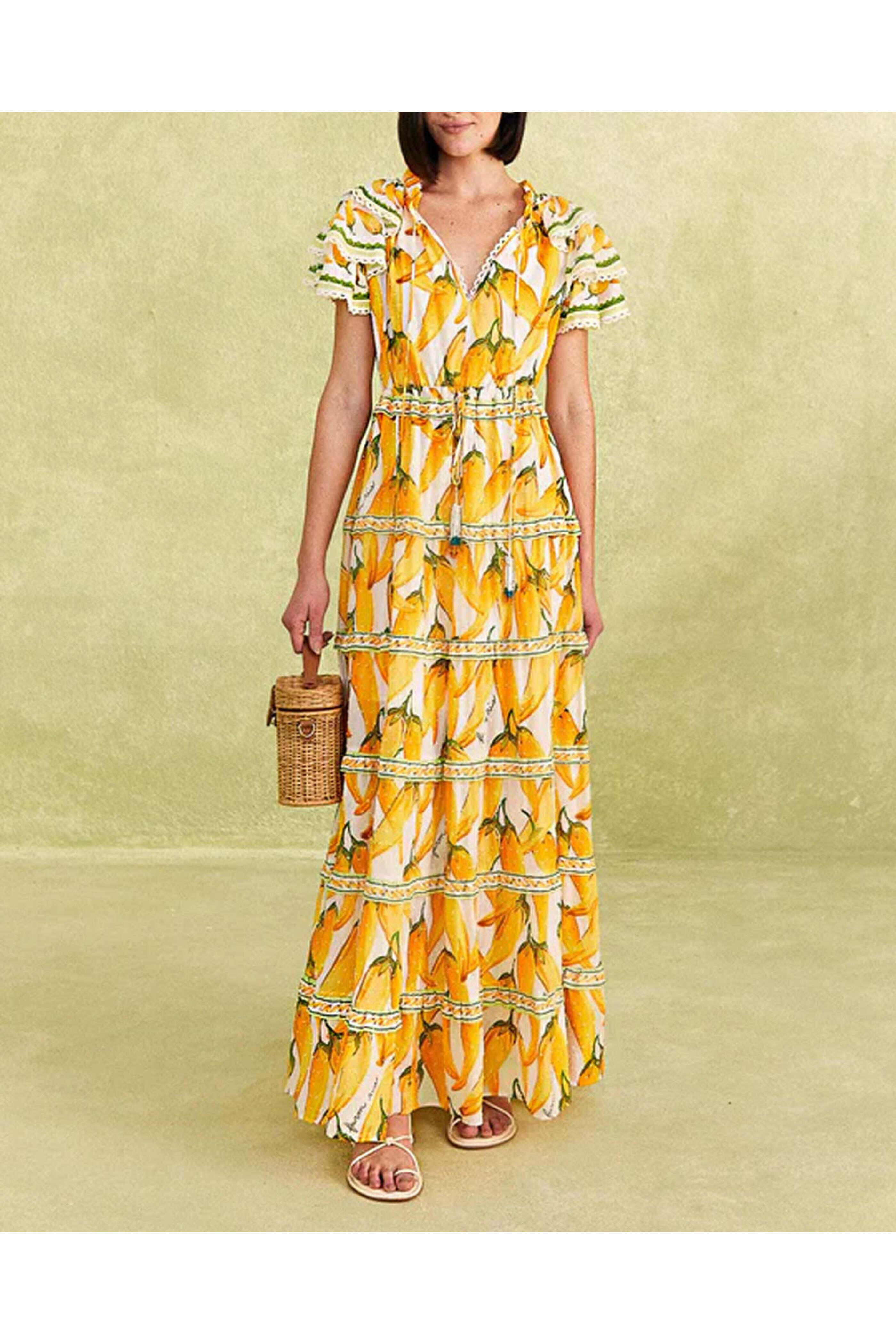 Farm Rio - Peppers Off White Maxi Dress